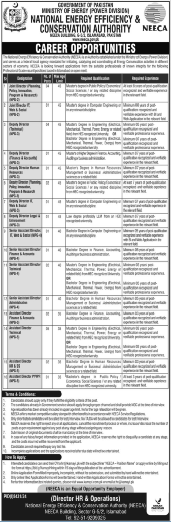 National Energy Efficiency & Conservation Authority Job Opportunities 2025