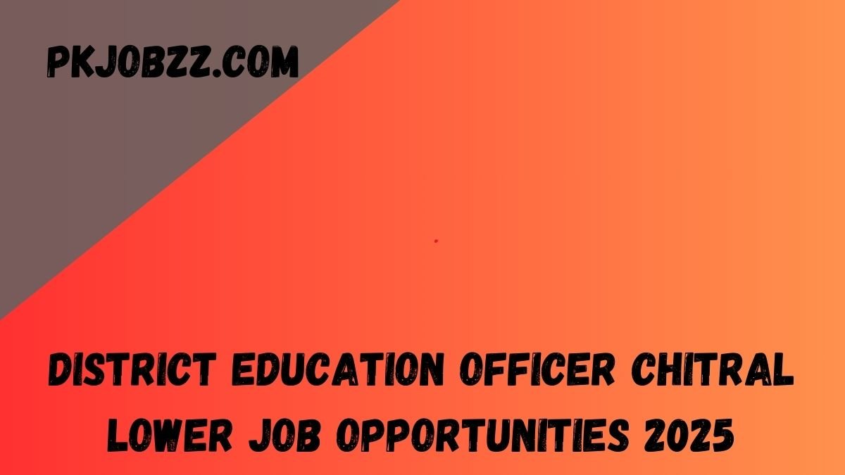 District Education Officer Chitral Lower Job Opportunities 2025