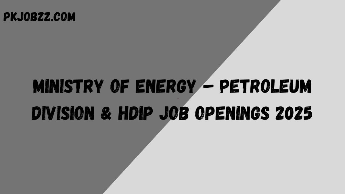 Ministry of Energy – Petroleum Division & HDIP Job Openings 2025